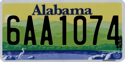 AL license plate 6AA1074