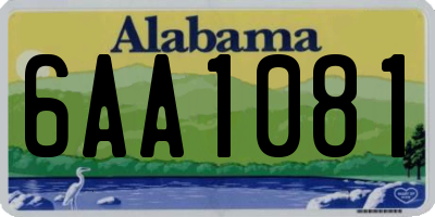 AL license plate 6AA1081