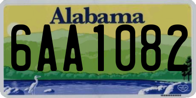 AL license plate 6AA1082