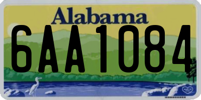 AL license plate 6AA1084