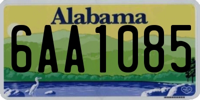 AL license plate 6AA1085