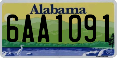 AL license plate 6AA1091