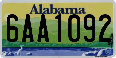 AL license plate 6AA1092