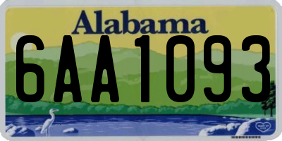 AL license plate 6AA1093