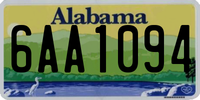 AL license plate 6AA1094