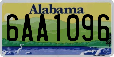 AL license plate 6AA1096