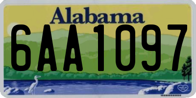 AL license plate 6AA1097