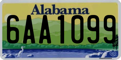 AL license plate 6AA1099