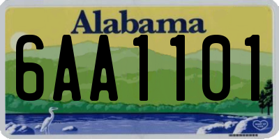 AL license plate 6AA1101