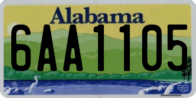 AL license plate 6AA1105