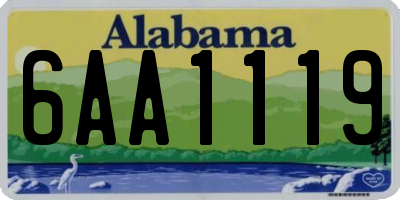 AL license plate 6AA1119