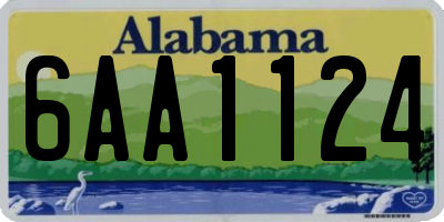 AL license plate 6AA1124