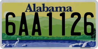 AL license plate 6AA1126