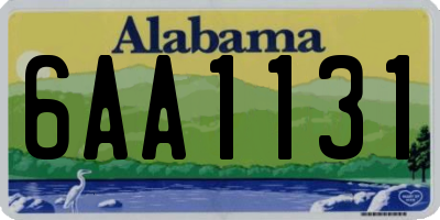 AL license plate 6AA1131
