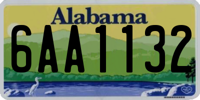 AL license plate 6AA1132
