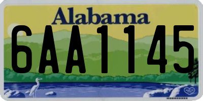AL license plate 6AA1145