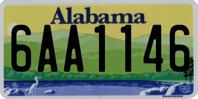 AL license plate 6AA1146