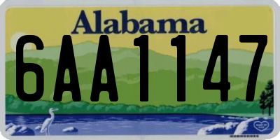 AL license plate 6AA1147