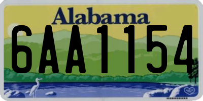 AL license plate 6AA1154