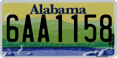 AL license plate 6AA1158