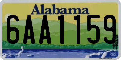AL license plate 6AA1159