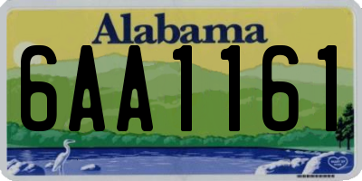 AL license plate 6AA1161