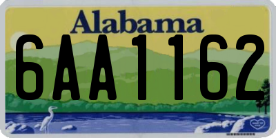 AL license plate 6AA1162
