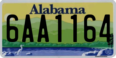 AL license plate 6AA1164