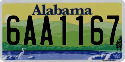 AL license plate 6AA1167