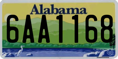 AL license plate 6AA1168