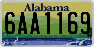 AL license plate 6AA1169