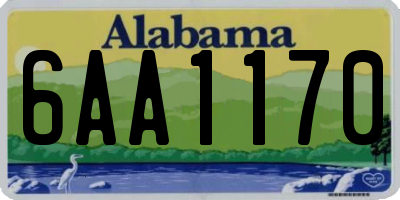 AL license plate 6AA1170