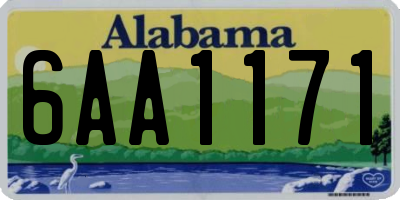 AL license plate 6AA1171