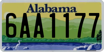 AL license plate 6AA1177