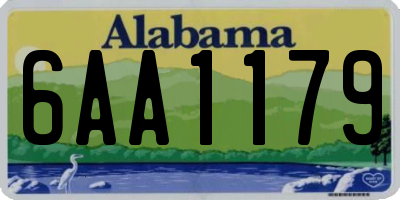 AL license plate 6AA1179