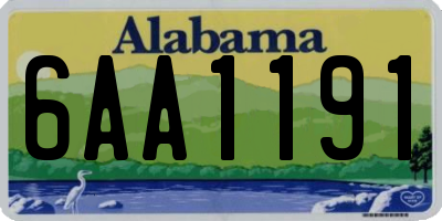 AL license plate 6AA1191