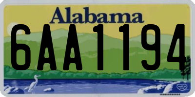 AL license plate 6AA1194