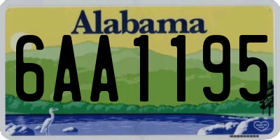 AL license plate 6AA1195