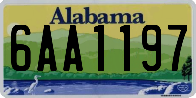 AL license plate 6AA1197