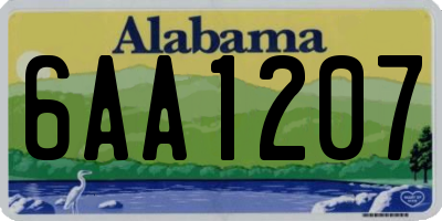 AL license plate 6AA1207