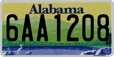 AL license plate 6AA1208