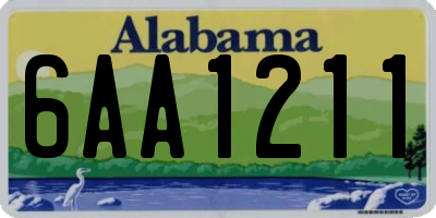 AL license plate 6AA1211