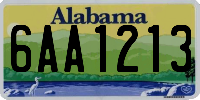 AL license plate 6AA1213