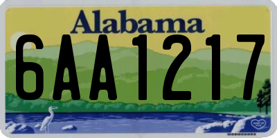 AL license plate 6AA1217