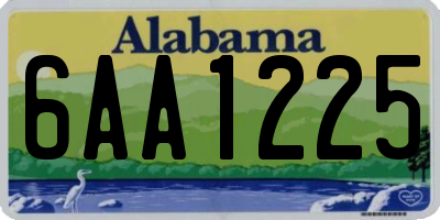 AL license plate 6AA1225