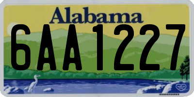 AL license plate 6AA1227
