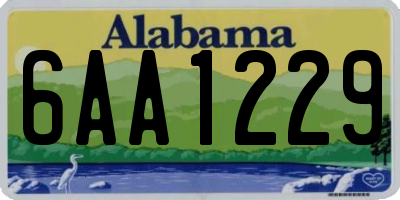 AL license plate 6AA1229