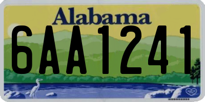 AL license plate 6AA1241