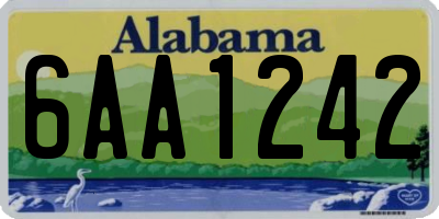 AL license plate 6AA1242