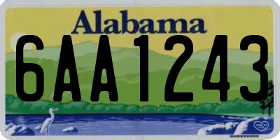 AL license plate 6AA1243